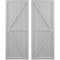 Ekena Millwork Americraft 6-Board Wood 2 Equal Panel Frmd Board-n-Batten Shutters w/ Dubl Z-Bar, ARW102BF621X77PRH ARW102BF621X77PRH - alternate 1
